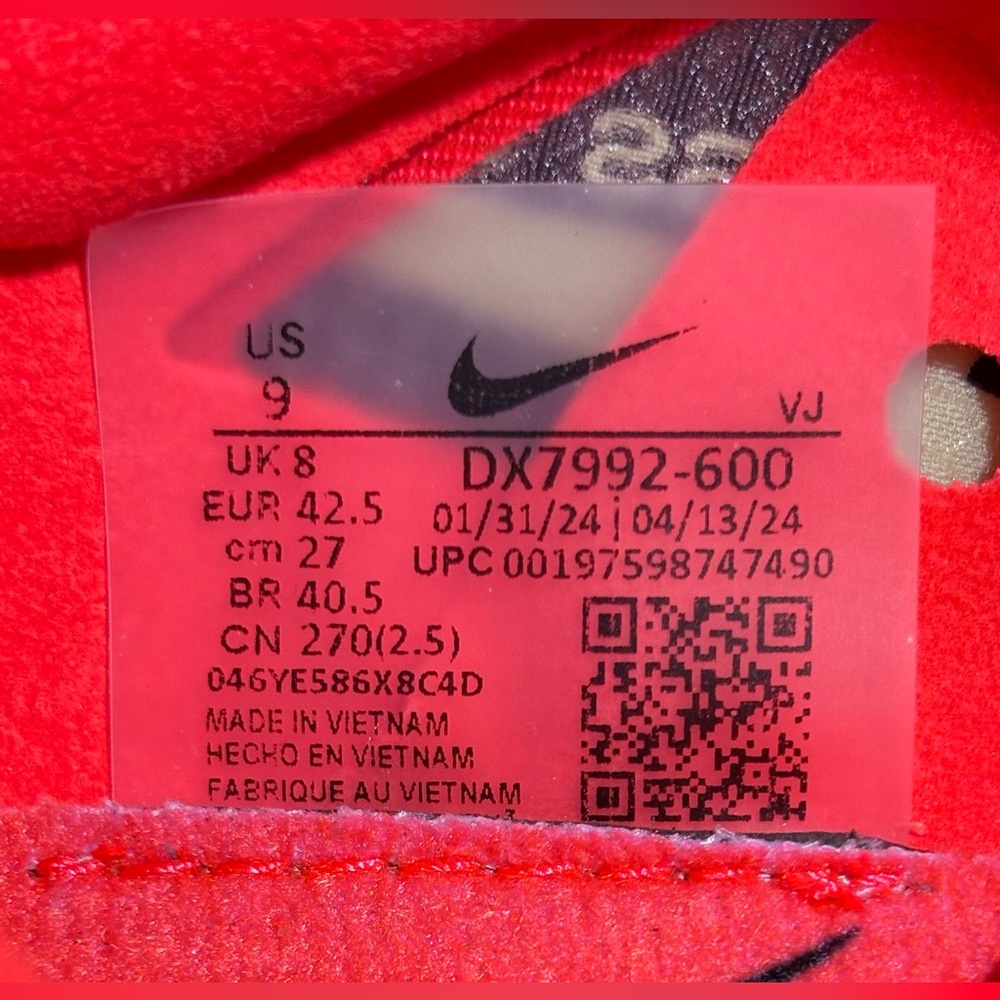 Nike ZoomX Dragonfly XC Cross Country Spikes Running Shoes Neon Red DX7992-600 - Picture 10 of 16